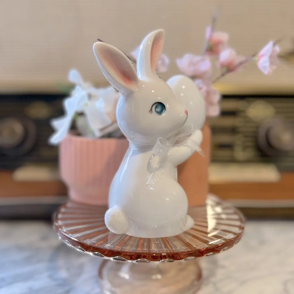 ✨NEW🐰Target Spritz 2023 Ceramic Easter Bunny Bunnies Figurine SET🌷